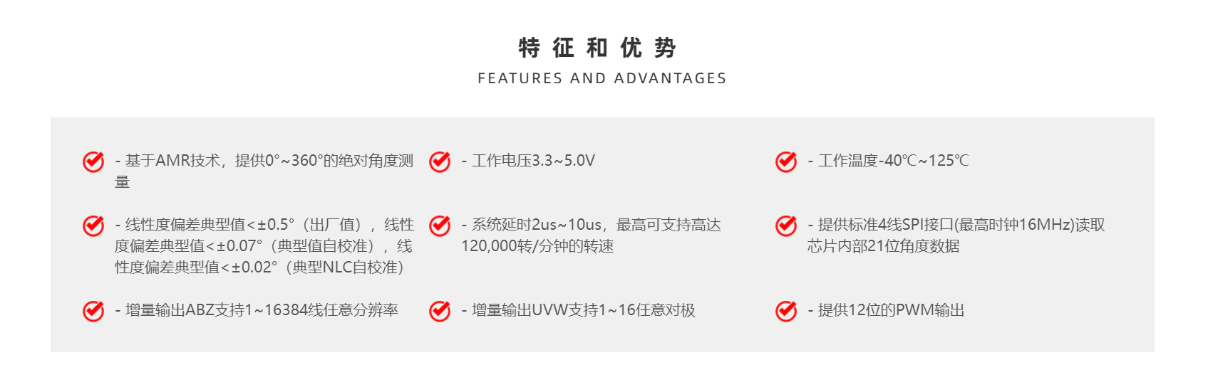 Magntek，麥歌恩，磁性編碼芯片，高速磁性角度編碼IC，MT6835
